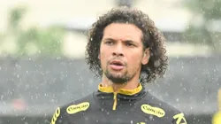 Willian Arão durante treino no CT Rei Pelé.