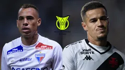 Breno Lopes do Fortaleza e Philipe Coutinho do Vasco - Fotos: Ettore Chiereguini/AGIF e Jorge Rodrigues/AGIF