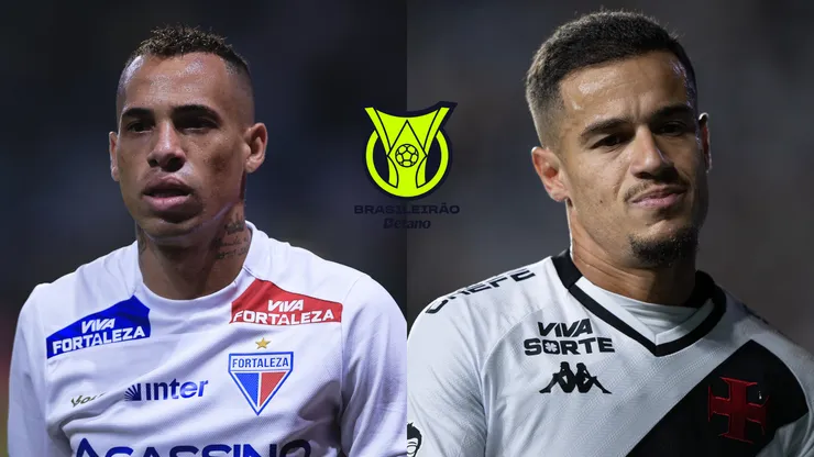 Breno Lopes do Fortaleza e Philipe Coutinho do Vasco - Fotos: Ettore Chiereguini/AGIF e Jorge Rodrigues/AGIF