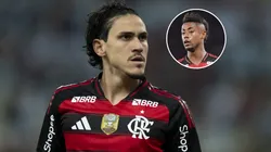 Ataque do Flamengo em xeque. FotoxFoto: Pedro (Jorge Rodrigues/AGIF); BH (Thiago Ribeiro/AGIF)