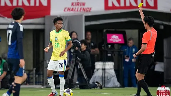 Estêvão durante partida. Foto: Toru Hanai/Getty Images