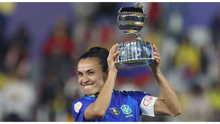 Marta na Seleção Brasileira. Foto: Franklin Jacome/Getty Images