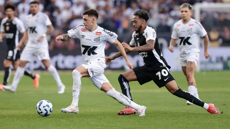 Santos x Corinthians se enfrentam pelo Campeonato Brasileiro A 2025. Foto: Marcello Zambrana/AGIF
