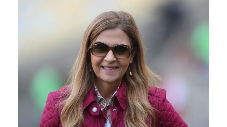 RIO DE JANEIRO, BRAZIL - AUGUST 11: Leila Pereira, Palmeiras President looks on prior to the match between Flamengo and Palmeiras as part of Brasileirao 2024 at Maracana Stadium on August 11, 2024 in Rio de Janeiro, Brazil. (Photo by Wagner Meier/Getty Images)