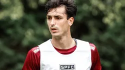 Dinenno só marcou 1 gol desde que chegou ao SPFC e se irrita com falta de chances no time - Foto: Divulgação/SPFC