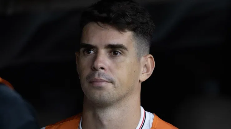 Oscar durante partida entre Fortaleza x SPFC