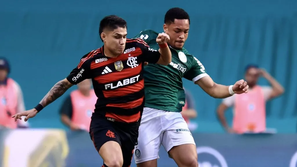 Flamengo x Palmeiras se enfrentam pelo Campeonato Brasileiro A 2025. Foto: Marcello Zambrana/AGIF