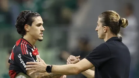 Filipe Luís após jogo contra o Palmeiras no Allianz Parque.