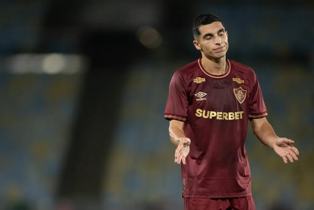 Kevin Serna lamenta erro em jogo pouco inspirado do Fluminense contra Juventude – Foto: Jorge Rodrigues/AGIF