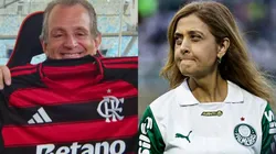 BAP e Leila Pereira acirram disputa fora do campo. FotoxFoto: Leila ( Fabio Giannelli/AGIF); BAP (Reprodução/FlamengoTV)