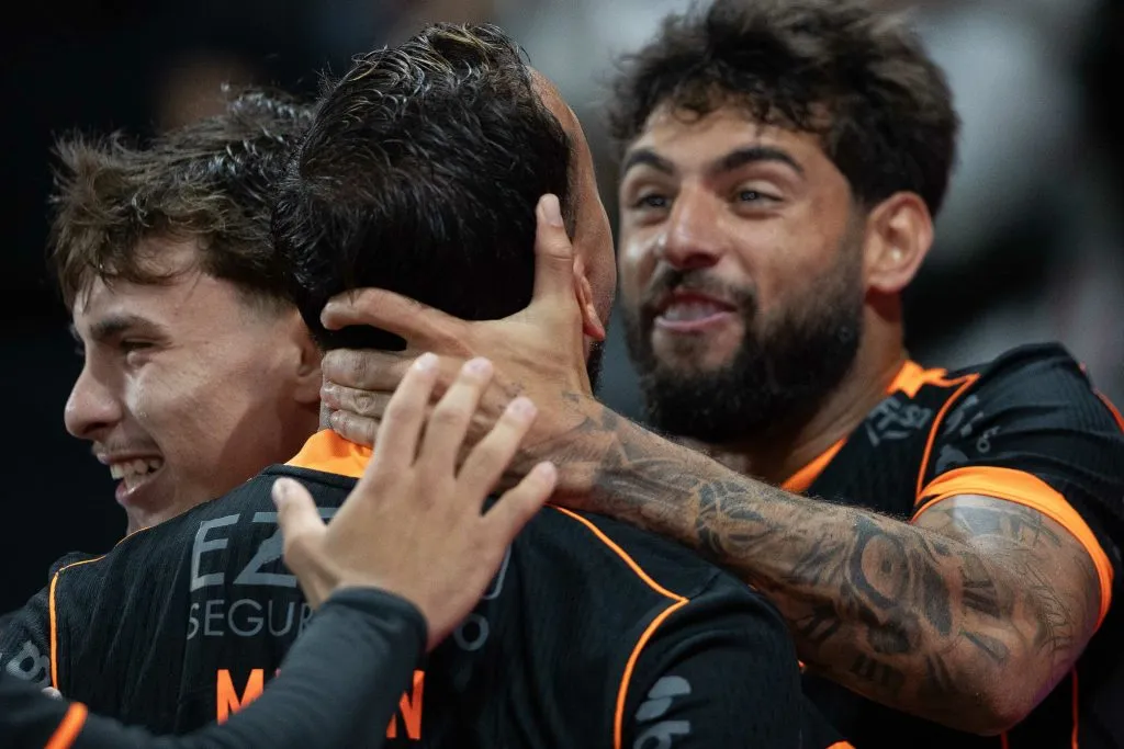 Maycon jogador do Corinthians comemora seu gol durante partida contra o Atletico-MG – Foto: Joisel Amaral/AGIF