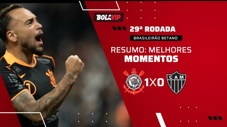 Com golaço de Maycon, Corinthians vence o Atlético-MG pelo Brasileirão Betano. Foto: Joisel Amaral/AGIF