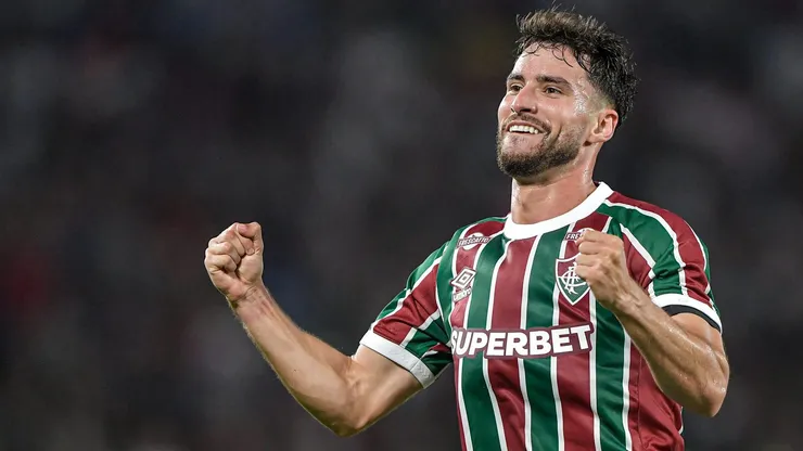 Martinelli jogador do Fluminense comemora seu gol - Foto: Thiago Ribeiro/AGIF