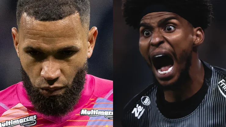 Hugo Souza e Éverson, goleiros de Corinthians e Atlético. Fotos: Ettore Chiereguini e Joisel Amaral/AGIF