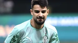 SP - SAO PAULO - 15/10/2025 - BRASILEIRO A 2025, PALMEIRAS X BRAGANTINO - Flaco Lopez jogador do Palmeiras durante aquecimento antes da partida contra o Bragantino no estadio Arena Allianz Parque pelo campeonato Brasileiro A 2025. Foto: Marcello Zambrana/AGIF