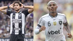 Pedro Raúl e Cuiabano vão se enfrentar em Ceará x Botafogo - Fotos: Lucas Emanuel/AGIF e Thiago Ribeiro/AGIF