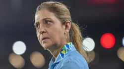 Leila Pereira durante partida entre Fluminense e Palmeiras, no Maracanã, pelo Brasileirão.