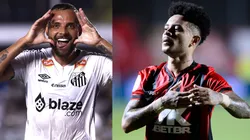 Guilherme e Matheuzinho vão se enfrentar em Santos x Vitória - Fotos: Marcello Zambrana/AGIF e Jhony Pinho/AGIF