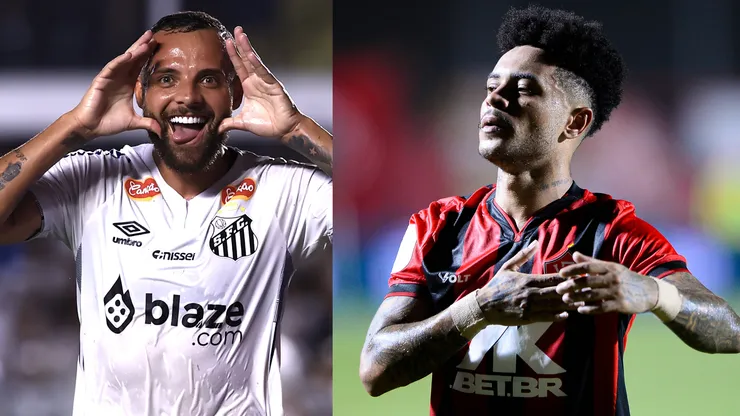 Guilherme e Matheuzinho vão se enfrentar em Santos x Vitória - Fotos: Marcello Zambrana/AGIF e Jhony Pinho/AGIF