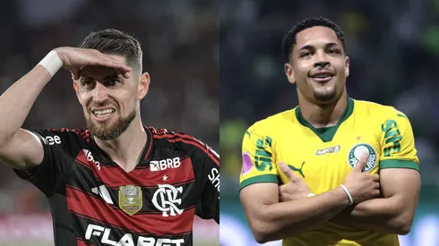 Jorginho e Vitor Roque vieram da Europa. Fotos: Thiago Ribeiro/AGIF e Marcello Zambrana/AGIF