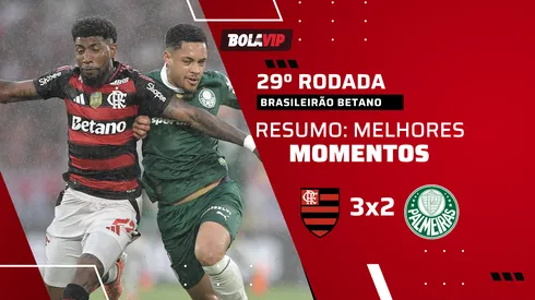 Flamengo vence o Palmeiras por 3 a 2 no Maracanã. Foto: Thiago Ribeiro/AGIF
