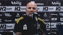 Jorge Sampaoli, na coletiva depois da derrota para o Corinthians (Pedro Souza / Atlético)