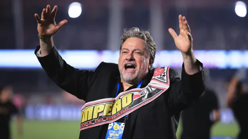 SP - SAO PAULO - 24/09/2023 - COPA DO BRASIL 2023 FINAL, SAO PAULO X FLAMENGO - Julio Casares presidente do Sao Paulo comemora titulo de campeao apos partida contra o Flamengo no estadio Morumbi pela decisao do campeonato Copa do Brasil 2023. Foto: Ettore Chiereguini/AGIF