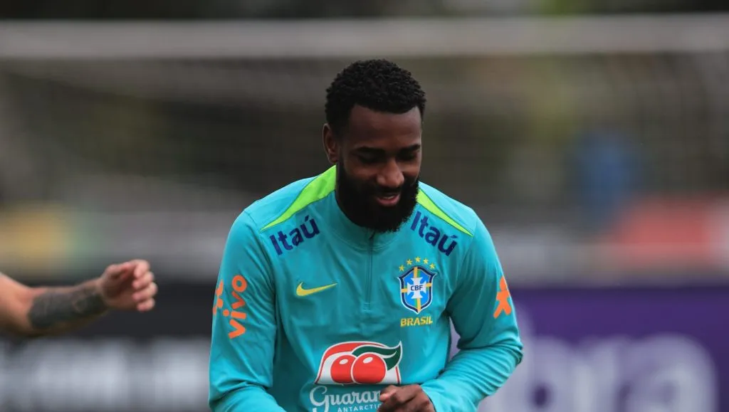 SP – SAO PAULO – 08/06/2025 – BRASIL, TREINO – Gerson jogador do Brasil durante treino no Centro de Treinamento CT Joaquim Grava. Foto: Ettore Chiereguini/AGIF