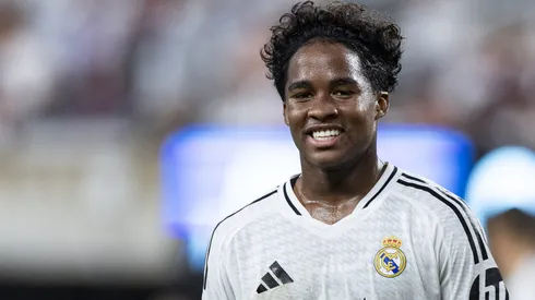 Endrick em campo pelo Real Madrid. (Photo by Ira L. Black/Getty Images)