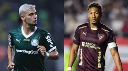 Palmeiras e LDU só se enfrentaram duas vezes na história. Fotos: Ettore Chiereguini/AGIF - Alexandre Schneider/Getty Images