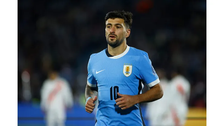 Arrascaeta, do Flamengo, em ação com a camisa do Uruguai - Foto: Getty Images