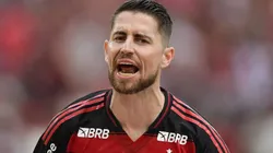 Jorginho faz agradecimento especial para Matheus Cunha após gol pelo Flamengo.