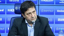 RS - PORTO ALEGRE - 29/06/2023 - GREMIO, COLETIVA DO PRESIDENTE ALBERTO GUERRA - Alberto Guerra presidente do Gremio durante em coletiva de imprensa realizada no CT Luiz Carvalho.