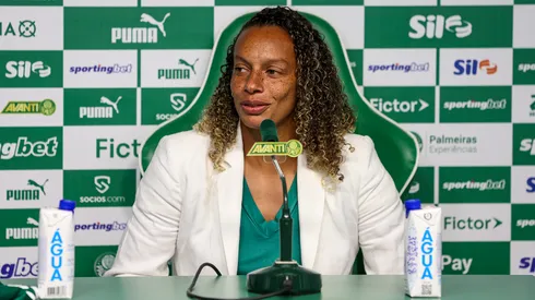 Rosana Augusto é apresentada oficialmente no Palmeiras – Foto: Fabio Menotti/Palmeiras
