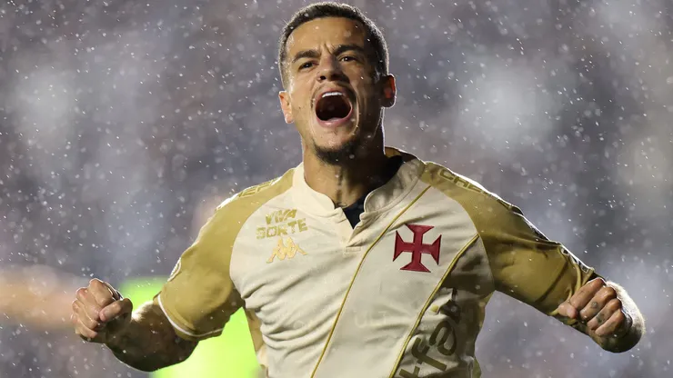 Philippe Coutinho jogador do Vasco comemorando seu gol - (Photo by Lucas Figueiredo/Getty Images)
