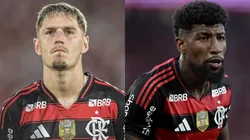 Disputa entre Varela e Royal para Flamengo x Racing. FotoxFoto: Thiago Ribeiro/AGIF