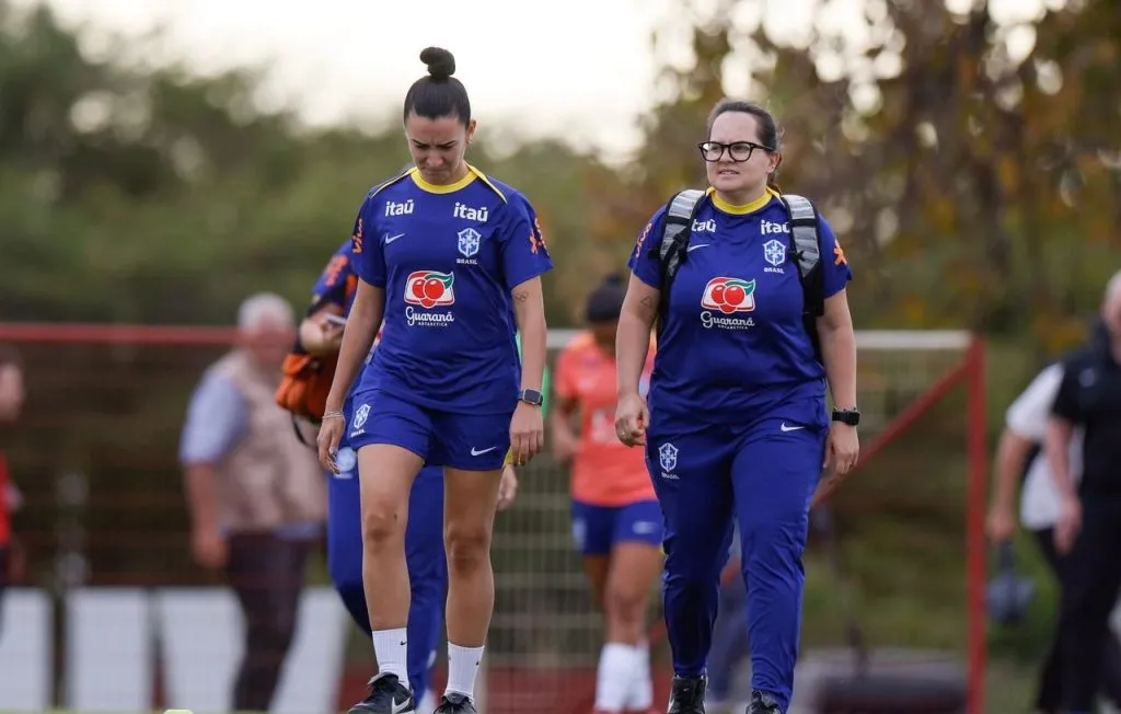 Nuty e Letícia Ribas. Foto: Rafael Ribeiro/CBF