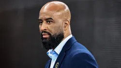 Fabinho Soldado, diretor do Corinthians, durante aquecimento antes da partida contra o Vitoria no estadio Arena Corinthians pelo campeonato Brasileiro A 2025. Foto: Fabio Giannelli/AGIF