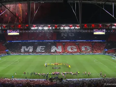 Torcida do Flamengo prepara lindo mosaico no Maracanã contra o Racing