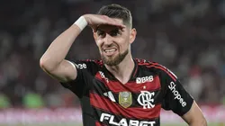Jorginho, jogador do Flamengo, durante partida contra o Fluminense no estadio Maracana pelo campeonato Brasileiro A 2025. Foto: Thiago Ribeiro/AGIF