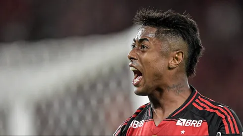 Bruno Henrique, jogador do Flamengo, durante partida contra o Sao Paulo no estadio Maracana pelo campeonato Brasileiro A 2025. Foto: Thiago Ribeiro/AGIF