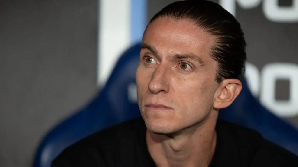 Filipe Luis, técnico do Flamengo, citou o Palmeiras em entrevista. Foto: Jorge Rodrigues/AGIF