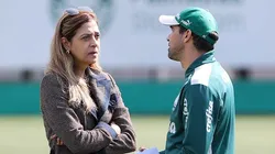 Leila e Abel Ferreira no Palmeiras. Foto: Cesar Greco/Palmeiras