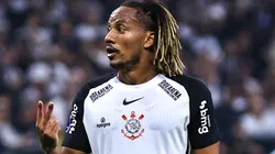 SP - SAO PAULO - 06/05/2025 - COPA SUL-AMERICANA 2025, CORINTHIANS X AMERICA DE CALI - Andre Carrillo jogador do Corinthians durante partida contra o America de Cali no estadio Arena Corinthians pelo campeonato Copa Sul-americana 2025. Foto: Fabio Giannelli/AGIF