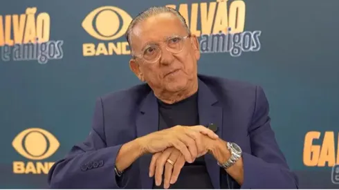 Galvão durante programa na TV Bandeirantes