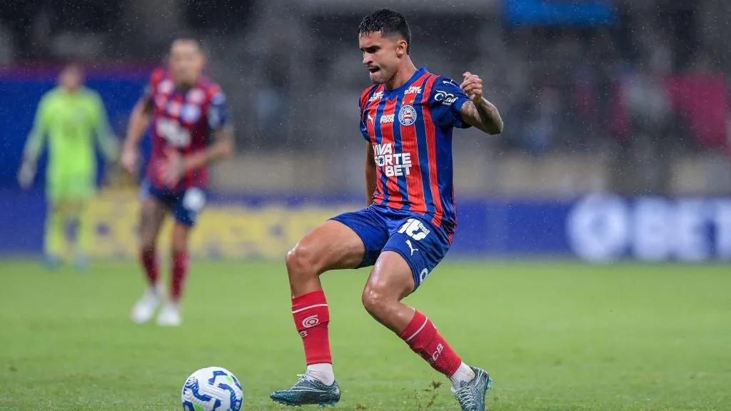 BA – SALVADOR – 22/10/2025 – BRASILEIRO A 2025, BAHIA X INTERNACIONAL – Rodrigo Nestor jogador do Bahia durante partida contra o Internacional no estadio Arena Fonte Nova pelo campeonato Brasileiro A 2025. Foto: Jhony Pinho/AGIF