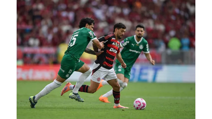 Arrascaeta jogador do Flamengo durante partida contra o Palmeiras no estadio Maracana pelo campeonato Brasileiro A 2025. Foto: Thiago Ribeiro/AGIF