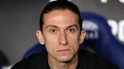 Filipe Luís durante partida entre Flamengo e Racing, no Maracanã, pela Libertadores. Foto: Wagner Meier