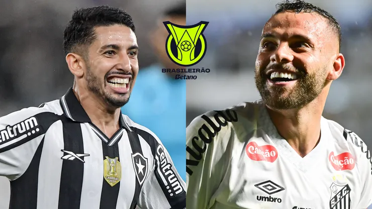 Santi Rodríguez do Botafogo e Guilherme do Santos - Fotos: Thiago Ribeiro/AGIF e Jota Erre/AGIF