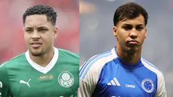 Vitor Roque e Kaio Jorge vão as referências de Palmeiras e Cruzeiro - Fotos: Thiago Ribeiro/AGIF e Gilson Lobo/AGIF